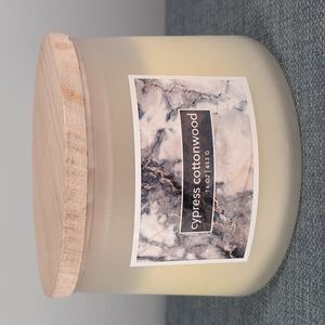 16oz Jar Candle Scented Scent Double Wick Cypress Cottonwood Spa Bathroom
